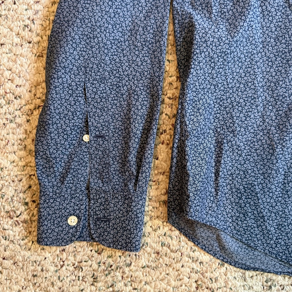 Bonobos Navy Patterned Casual Button Up Slim Fit … - image 2